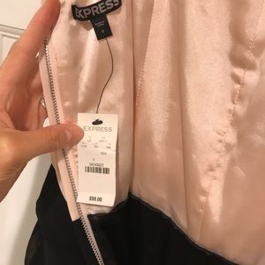 Express Dresses - Express | blush and black ruched dress Express Dresses - Express | blush and black ruched dress